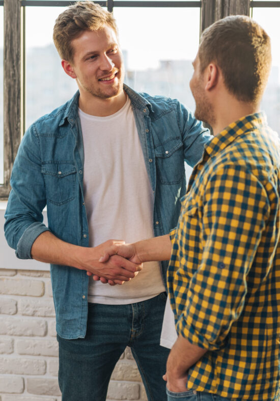 Men shaking hands